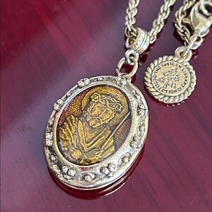 The Vatican Library Collection Jesus Locket Pendant 17.5” Necklace